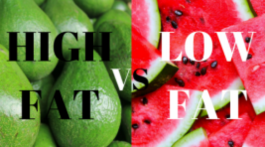 high fat raw vegan vs low fat raw vegan